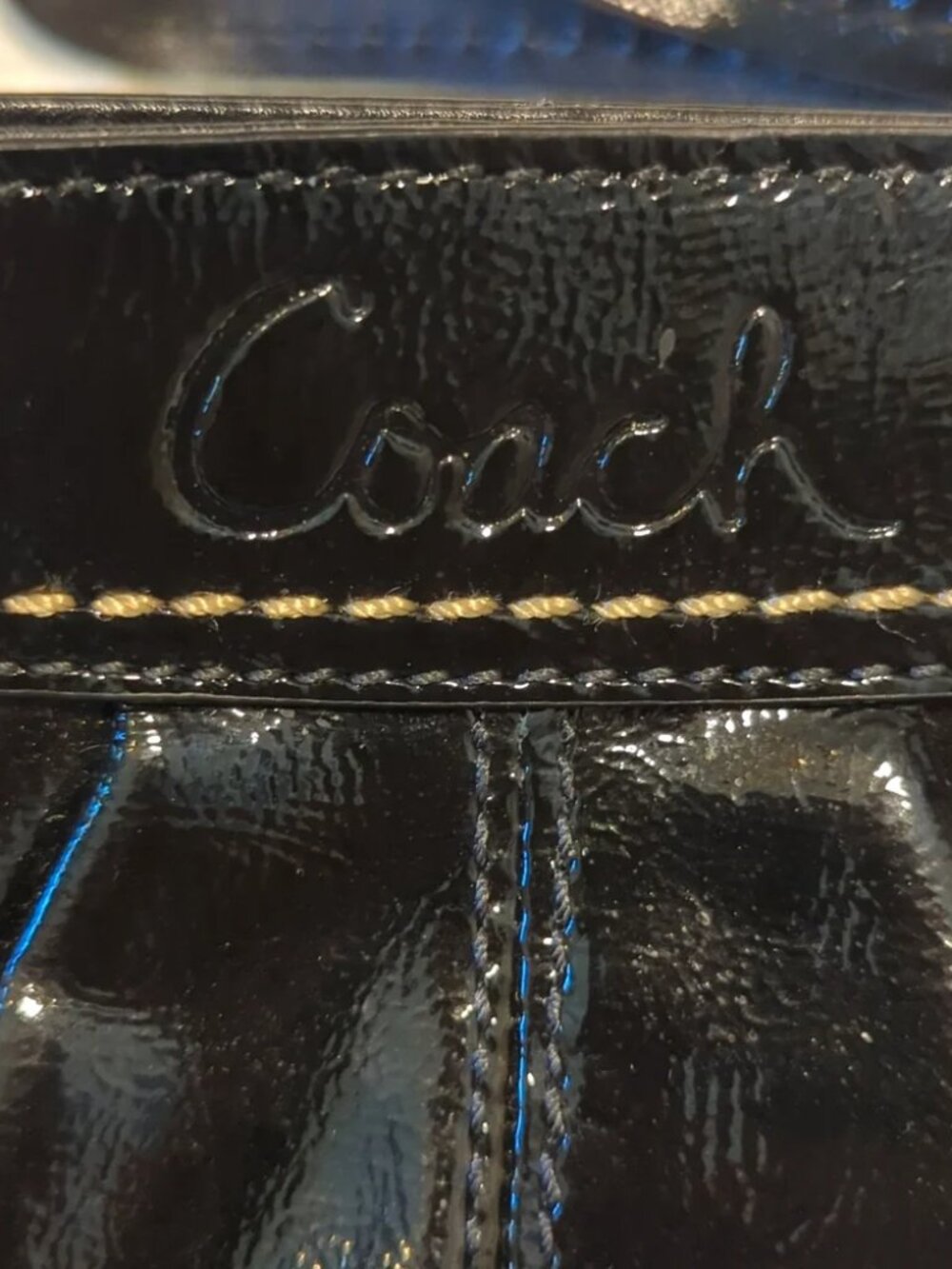 Coach Black Patent Leather Clutch – Sleek Glossy Pouch 🔥 - Picture 8 of 14